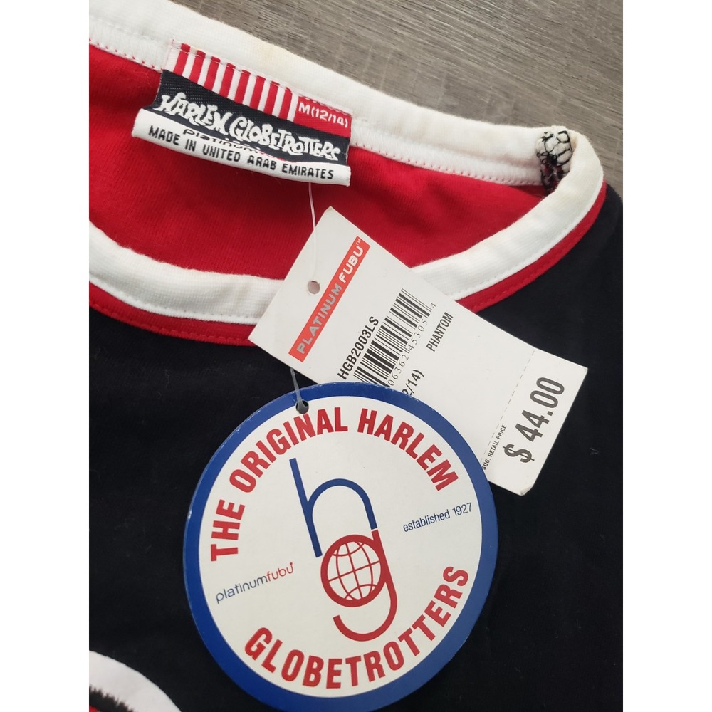 NWT Platinum FUBU Harlem Globetrotters 75th Anniversary Basketball Youth Shirt - Picture 12 of 12